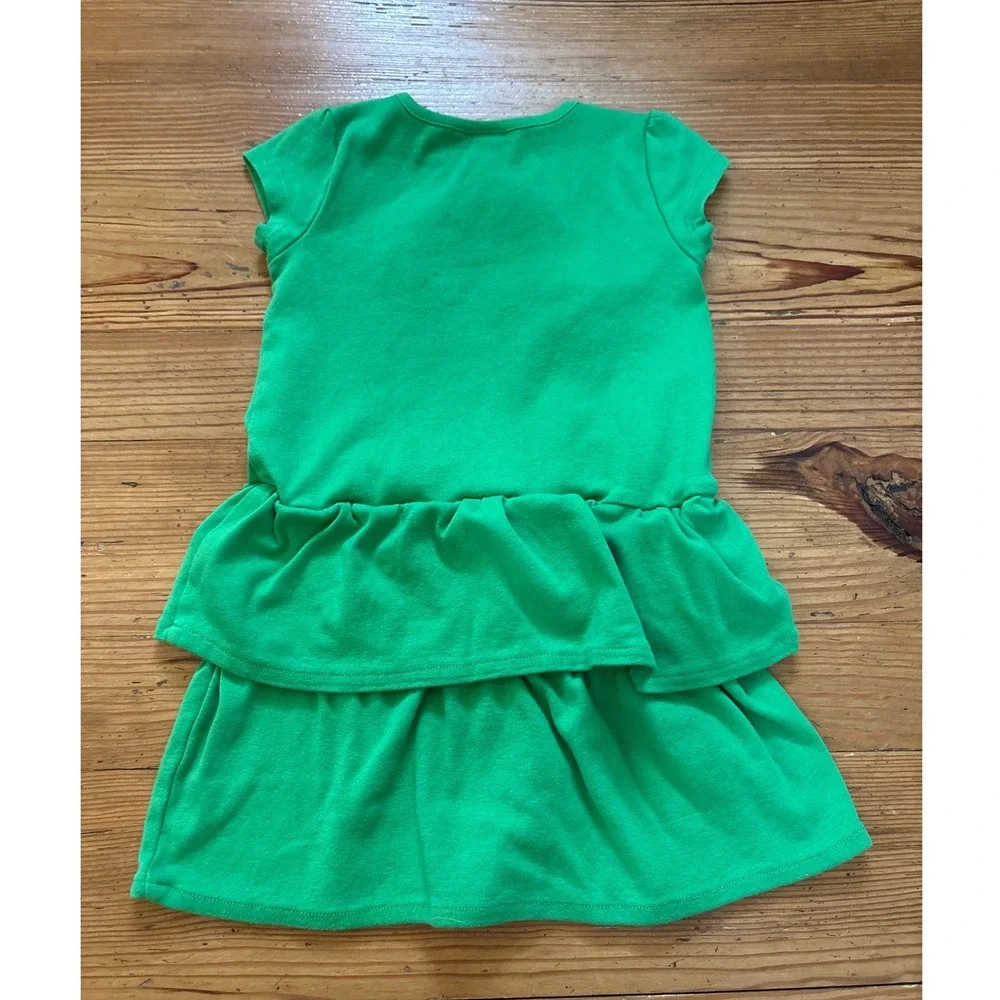 Gymboree Dress Kids Green St Patricks Day Rainbow Tiered Ruffle SIZE 5T